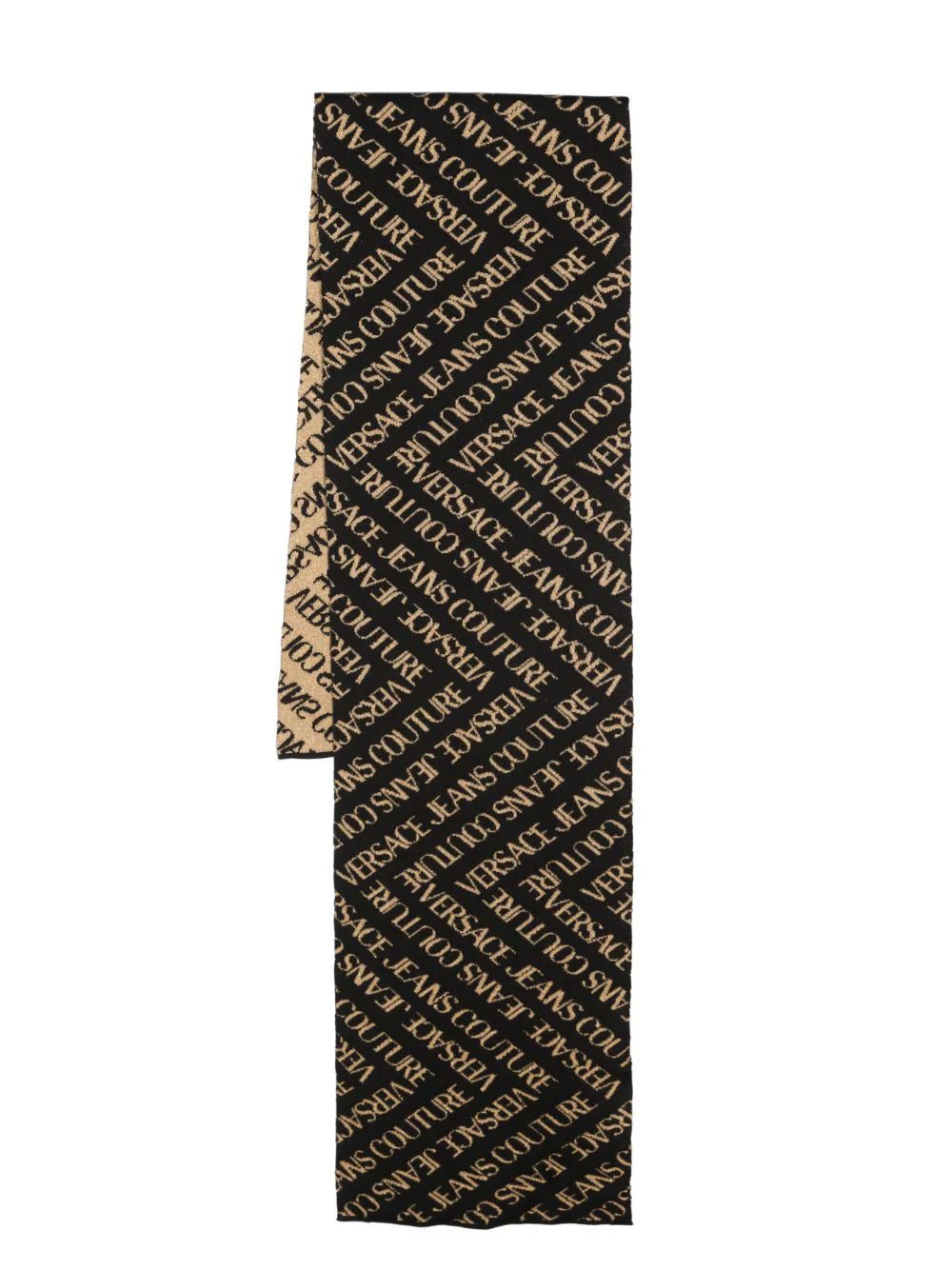 Versace Jeans Couture logo intarsia-knit wool-blend scarf