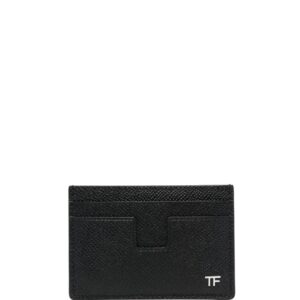 TOM FORD logo-plaque leather cardholder