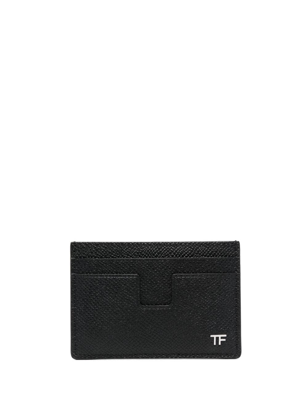 TOM FORD logo-plaque leather cardholder