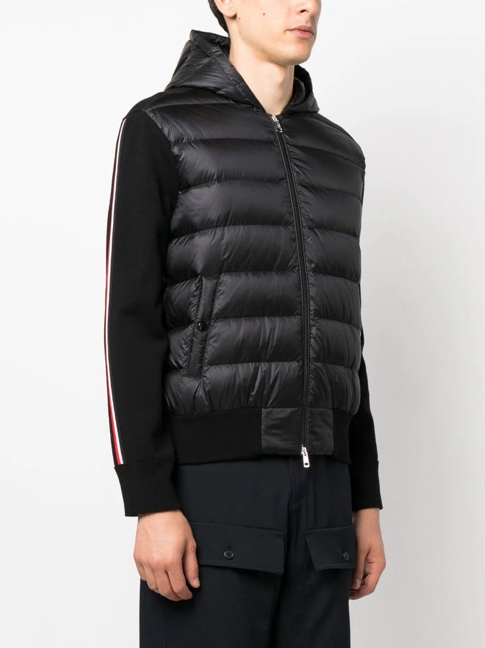 Moncler logo-patch padded fleece jacket - Image 3