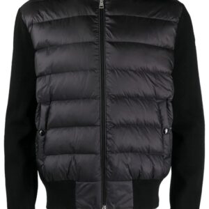 Moncler  logo-patch padded fleece jacket