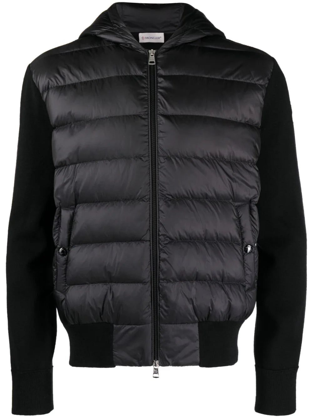 Moncler logo-patch padded fleece jacket
