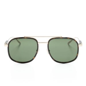 Gucci Eyewear logo-engraved pilot-frame sunglasses