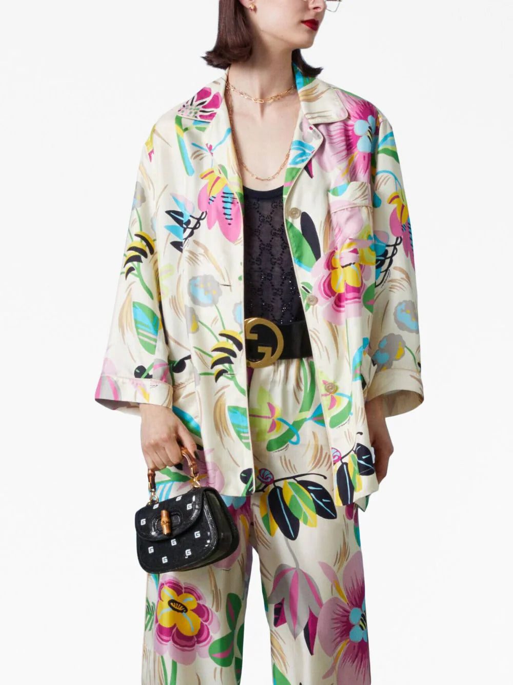 Gucci floral-print silk shirt - Image 3