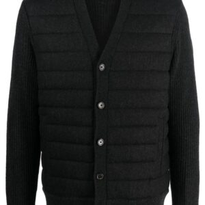 Polo Ralph Lauren quilted-panel knitted jacket