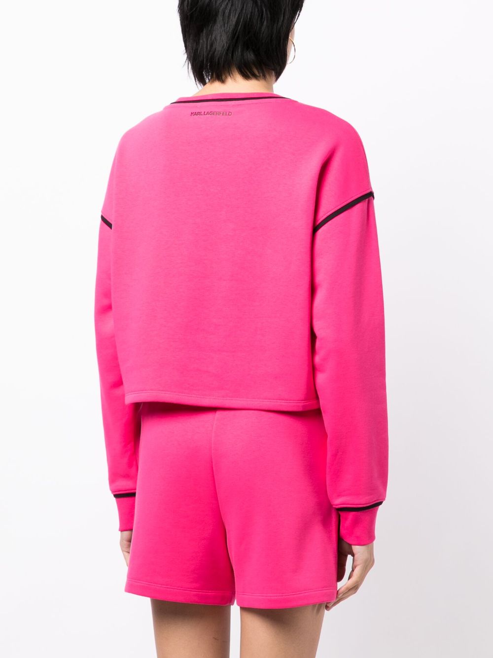 Karl Lagerfeld Ikonik Karl-patch V-neck sweatshirt - Image 4