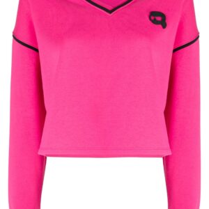 Karl Lagerfeld Ikonik Karl-patch V-neck sweatshirt