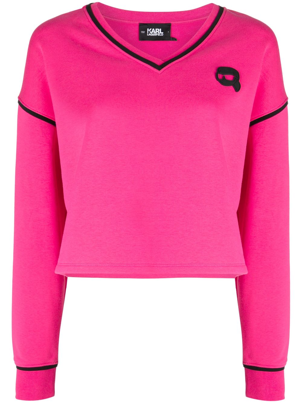 Karl Lagerfeld Ikonik Karl-patch V-neck sweatshirt