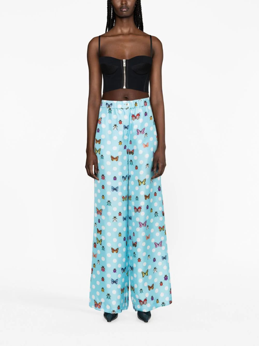 Versace graphic-print wide-leg trousers - Image 2