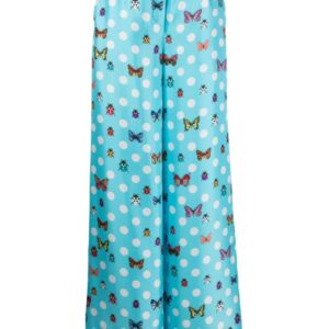 Versace graphic-print wide-leg trousers