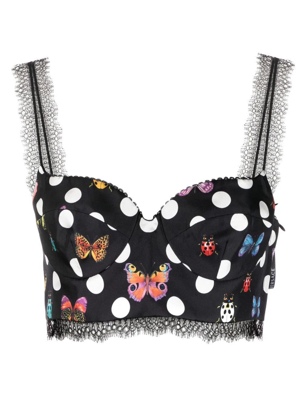 Versace x Dua Lipa Butterflies bustier top