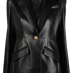 Versace  single-breasted leather blazer