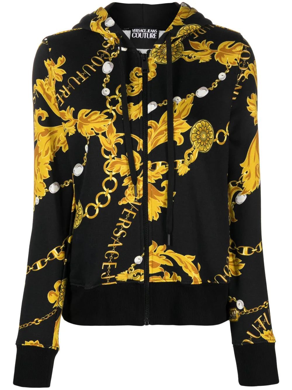 Versace Jeans Couture Chain Couture-print cotton hoodie