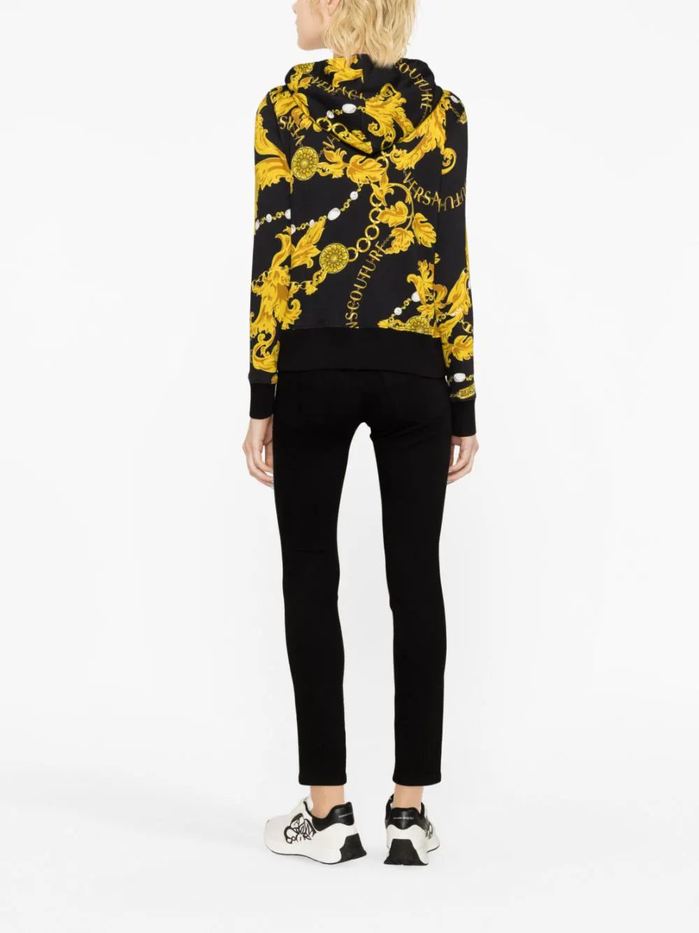 Versace Jeans Couture Chain Couture-print cotton hoodie - Image 4