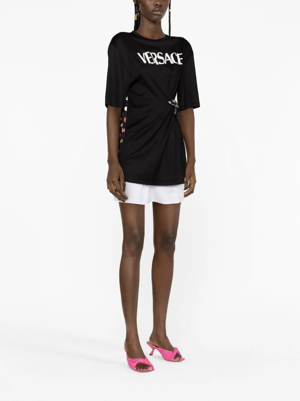 Versace x Dua Lipa Butterfly-print safety-pin T-shirt - Image 4