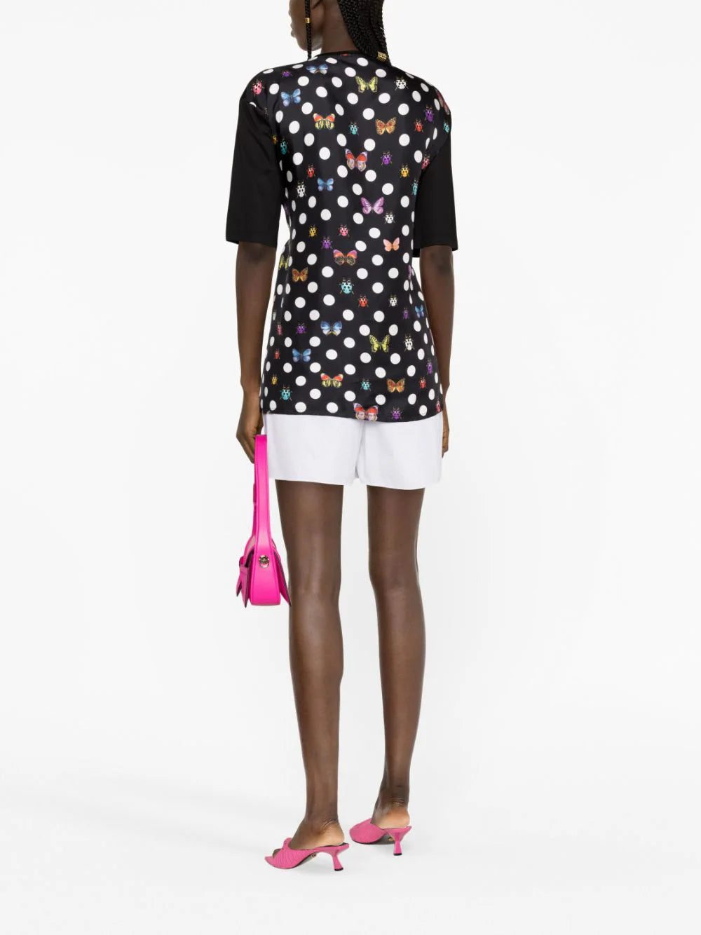 Versace x Dua Lipa Butterfly-print safety-pin T-shirt - Image 3