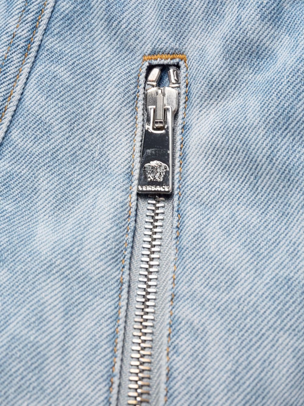 Versace Versace Allover denim minidress - Image 3