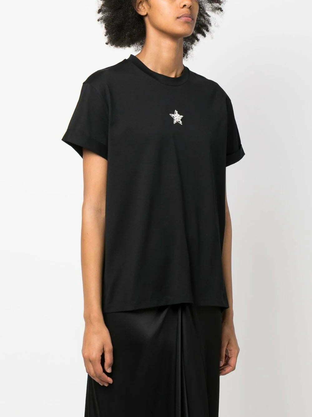 Stella McCartney star-print faux-pearl-embellished T-shirt - Image 3