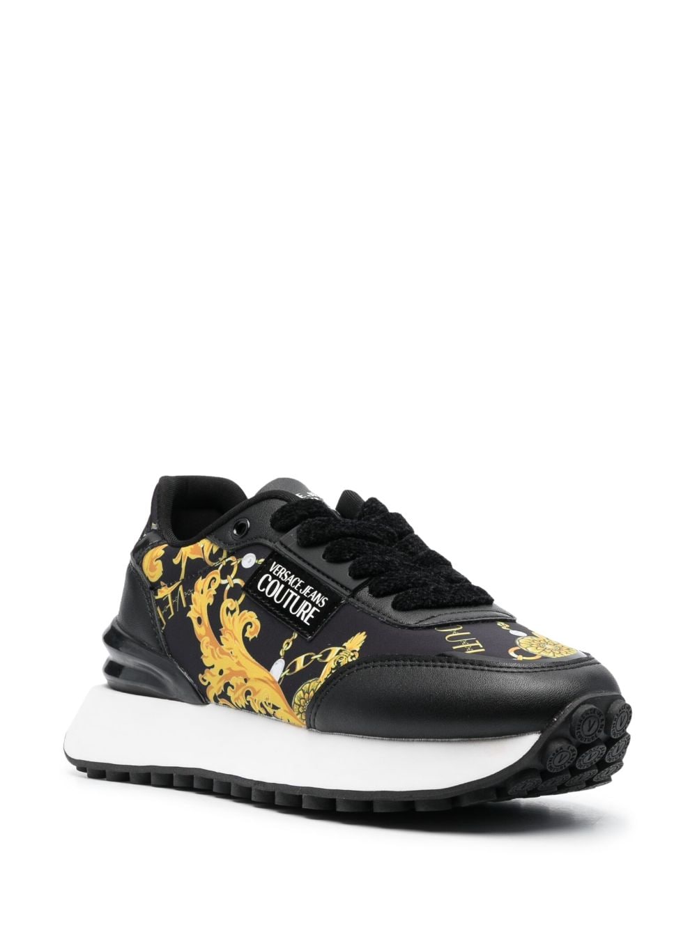 Versace Jeans Couture logo-patch almond-toe sneakers - Image 2