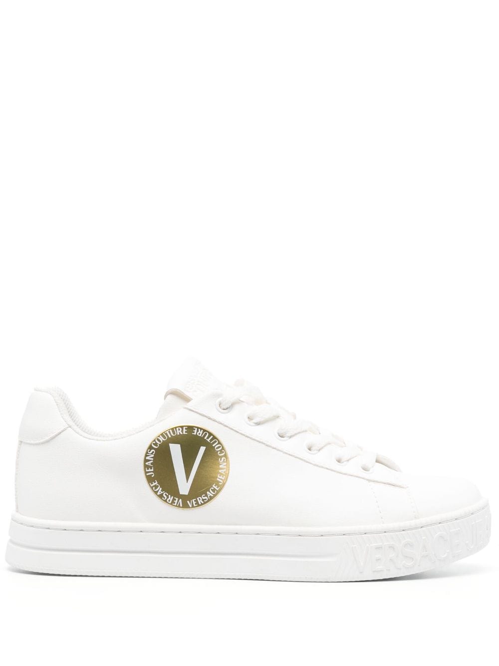 Versace Jeans Couture logo-patch round-toe sneakers