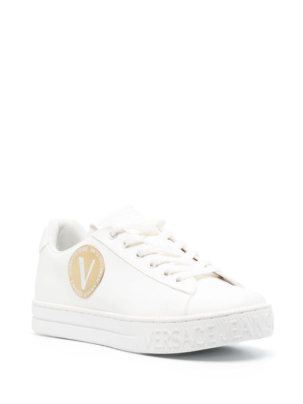 Versace Jeans Couture logo-patch round-toe sneakers - Image 2