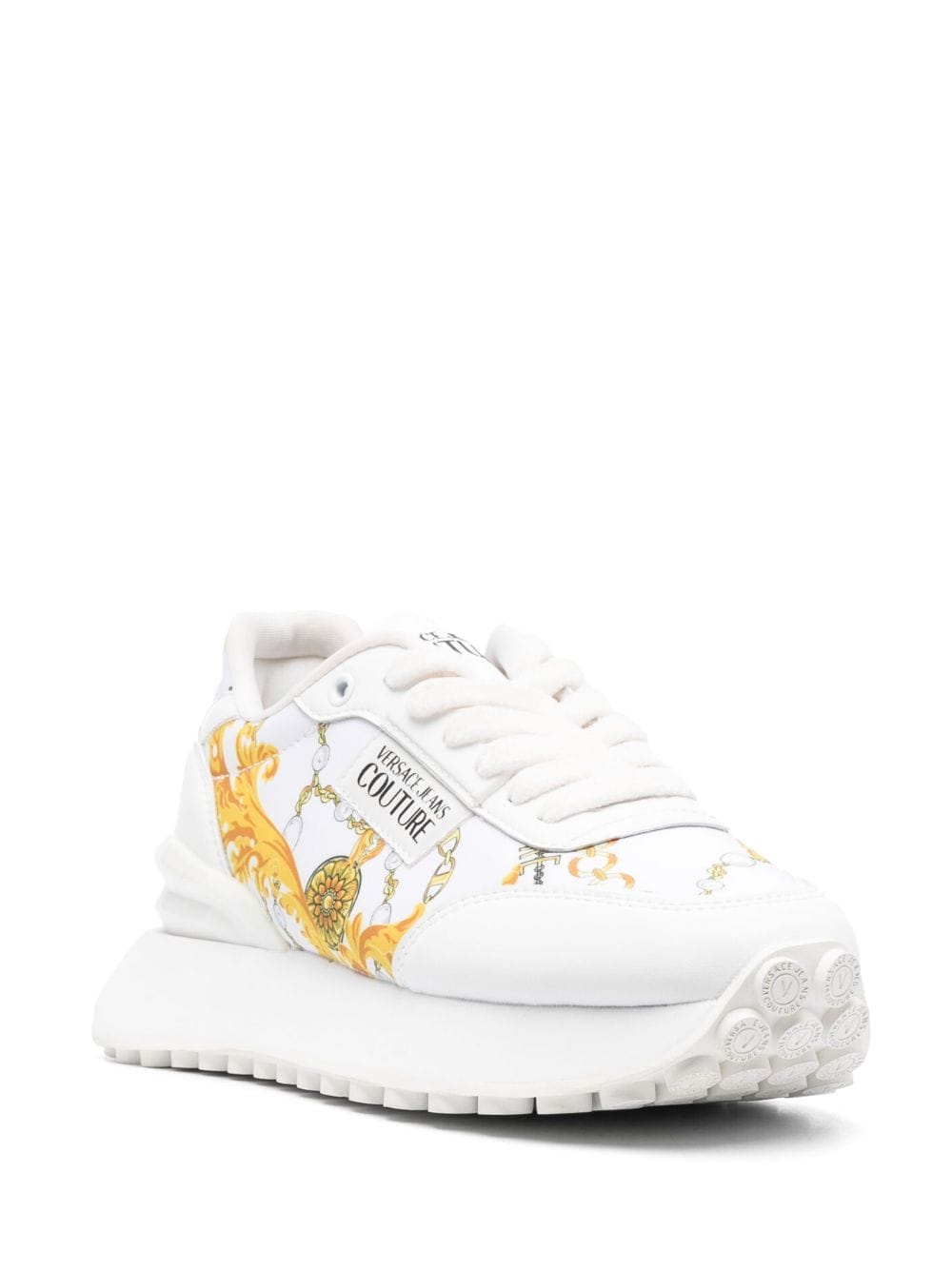 Versace Jeans Couture logo-patch almond-toe sneakers - Image 2