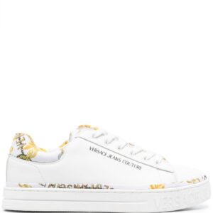 Versace Jeans Couture logo-print leather sneakers