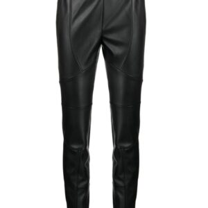 BOSS  faux-leather tapered trousers