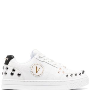 Versace Jeans Couture spiked stud-design leather sneakers