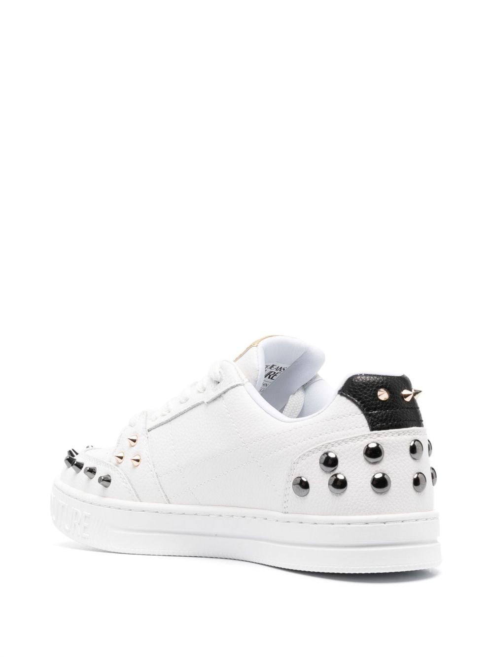 Versace Jeans Couture spiked stud-design leather sneakers - Image 3