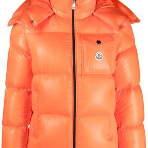 Moncler  Montbeliard logo-patch padded jacket