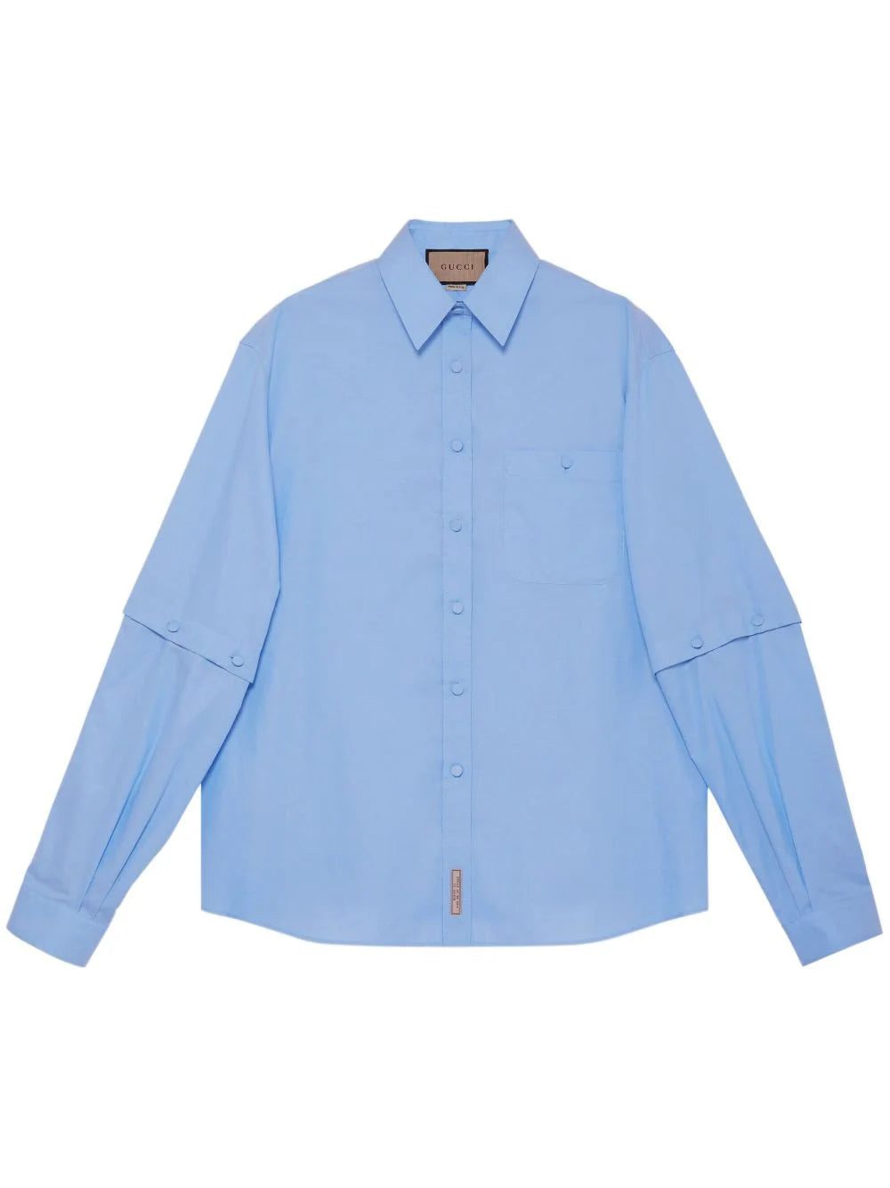 Gucci logo-patch detachable-sleeve shirt