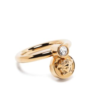 Versace  Medusa crystal-embellished ring