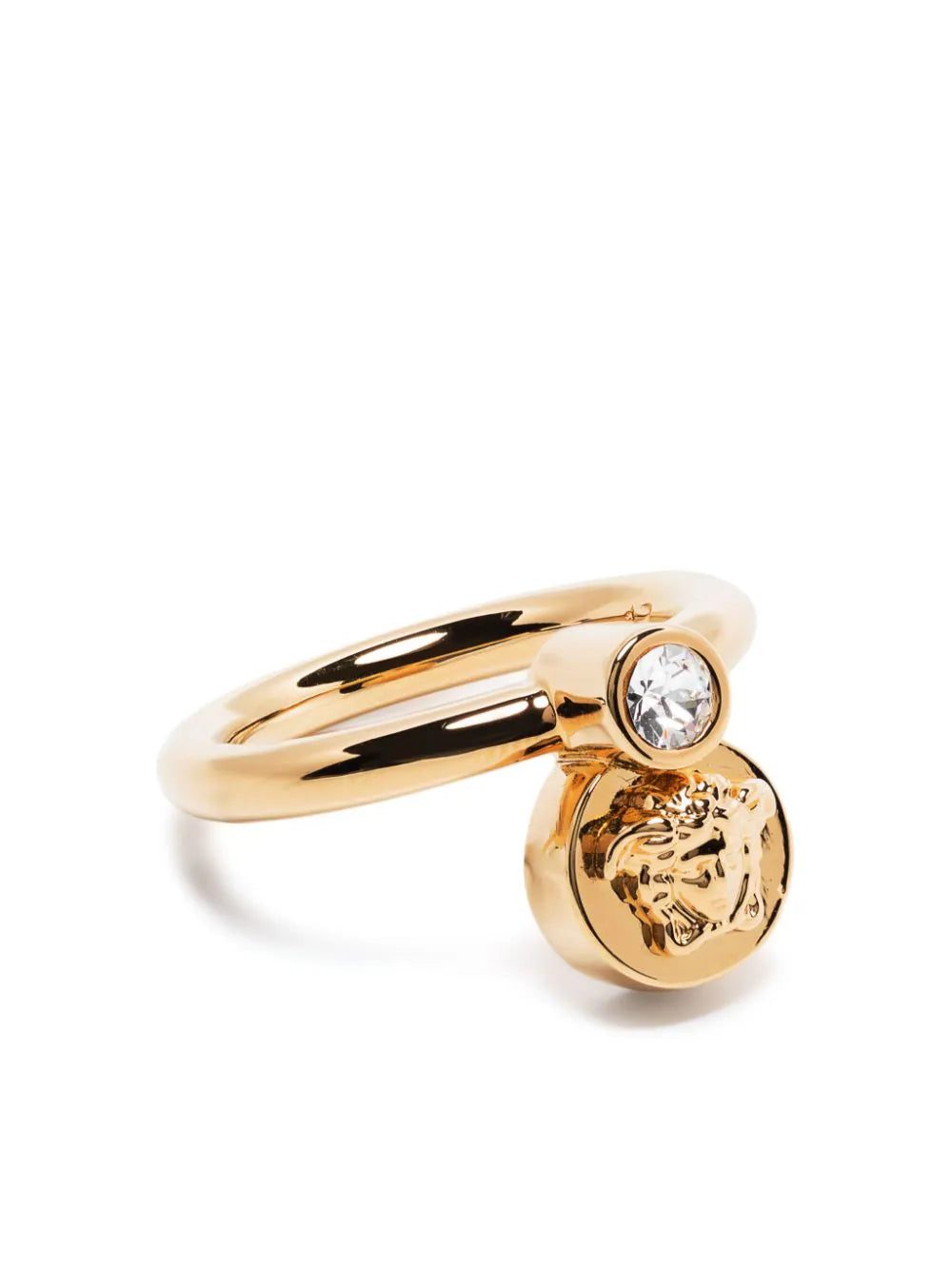 Versace Medusa crystal-embellished ring