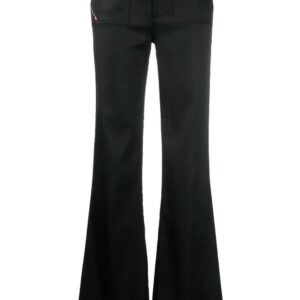 Diesel  low-rise flared satin trousers