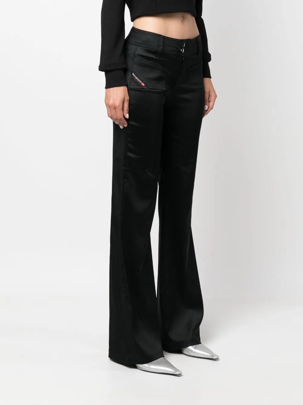 Diesel low-rise flared satin trousers - Image 3