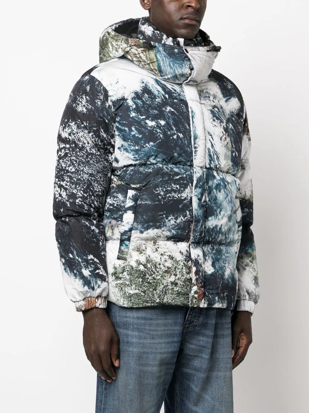 Diesel Planet-print padded jacket - Image 3
