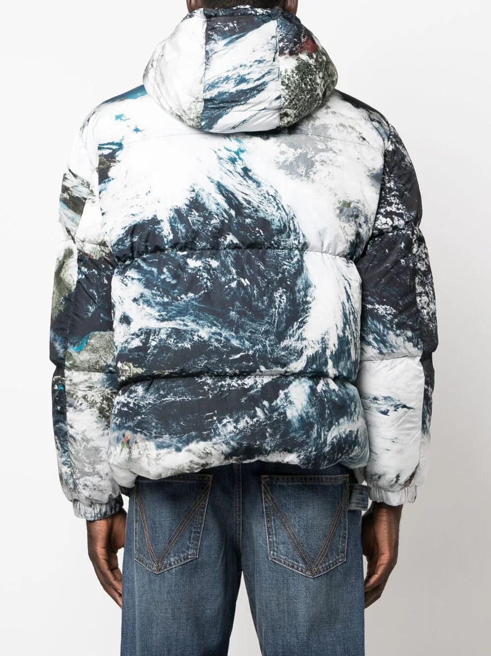 Diesel Planet-print padded jacket - Image 4