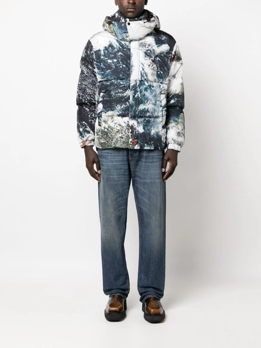 Diesel Planet-print padded jacket - Image 2