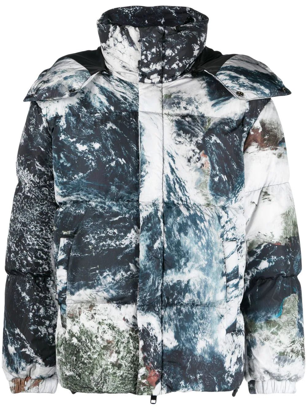 Diesel Planet-print padded jacket