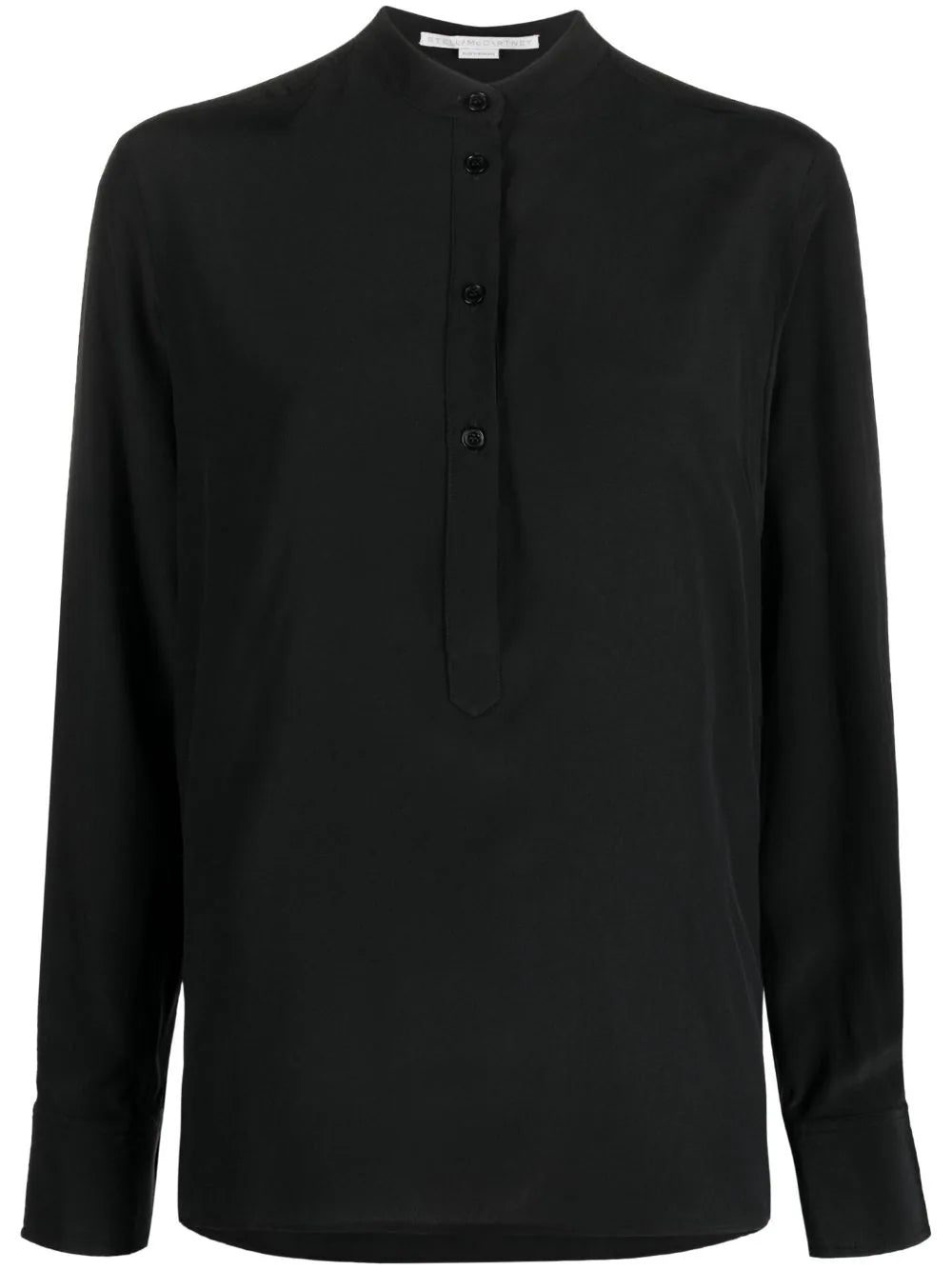 Stella McCartney band-collar silk blouse
