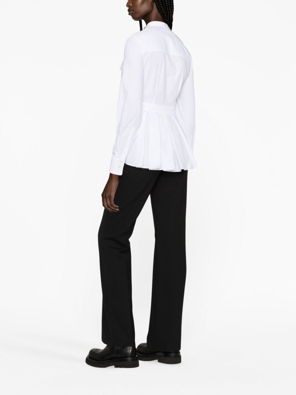 Alexander McQueen box-pleat cotton shirt - Image 4