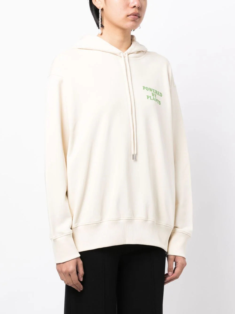 Stella McCartney slogan-print drawstring cotton hoodie - Image 3