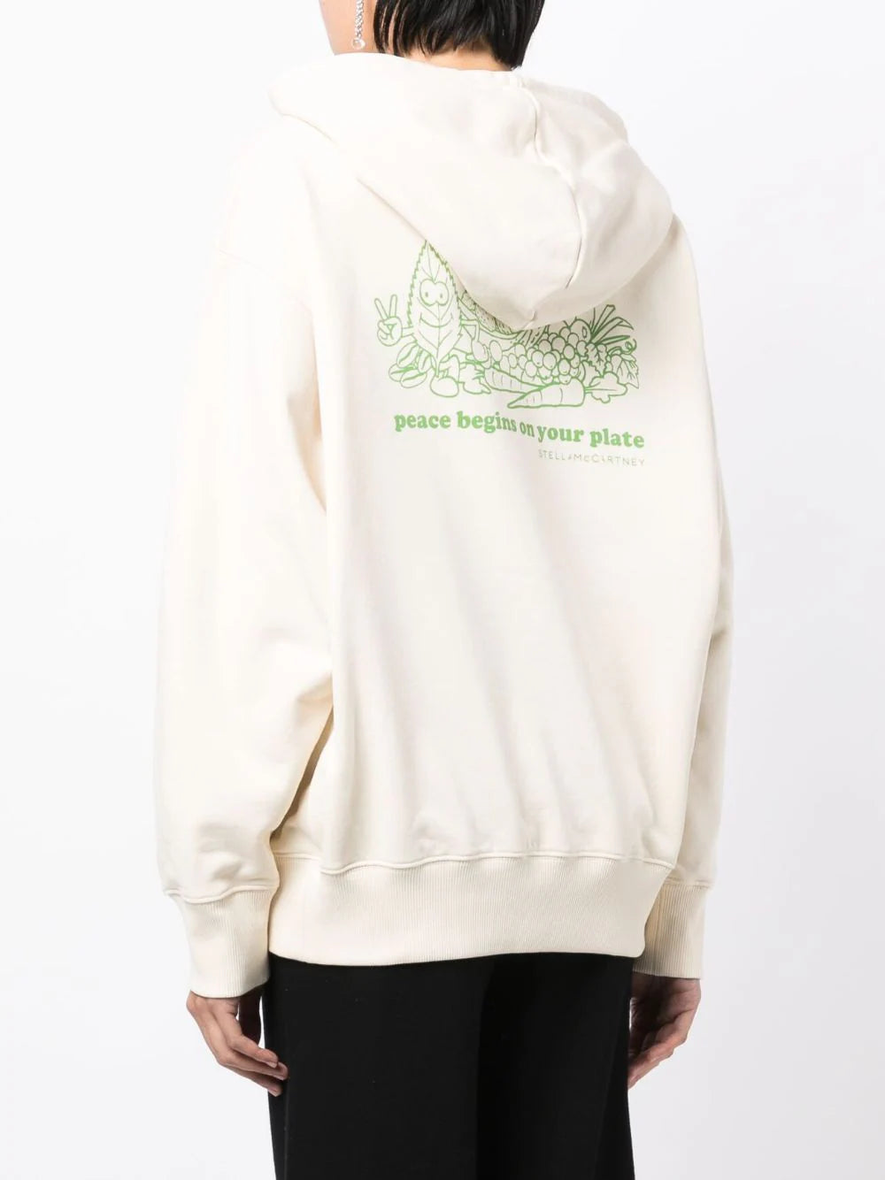 Stella McCartney slogan-print drawstring cotton hoodie - Image 4