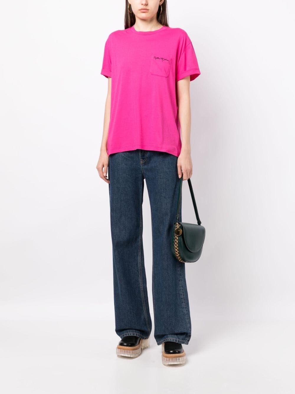 Stella McCartney logo-embroidered cotton T-shirt - Image 2