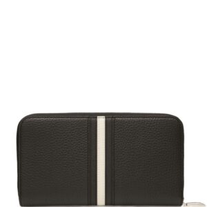 Bally striped-edge leather cardholder