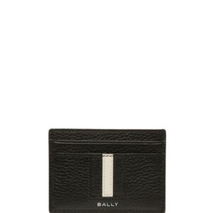 Bally striped-edge leather cardholder