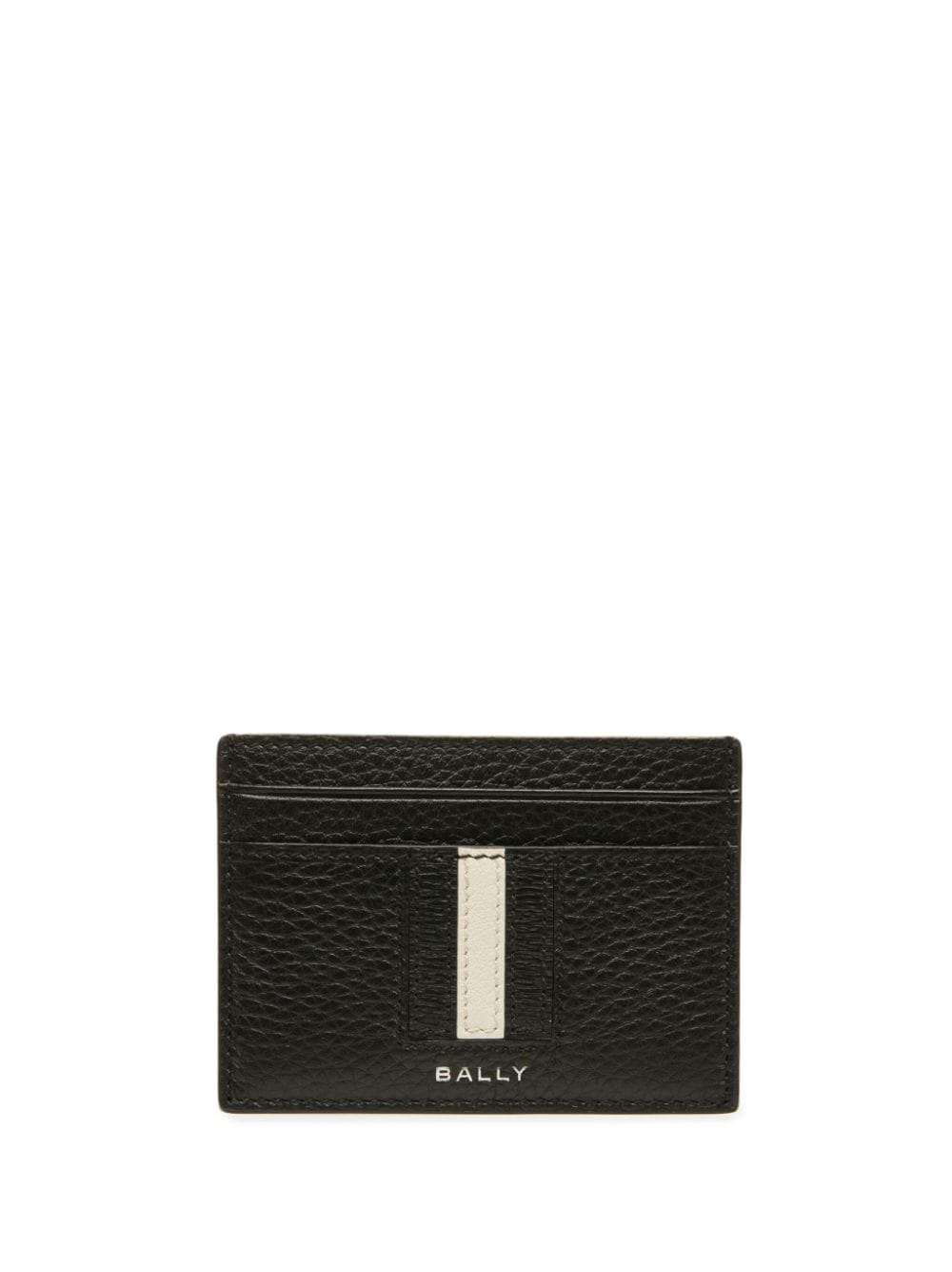 Bally striped-edge leather cardholder