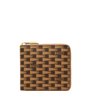 Bally monogram zipped wallet