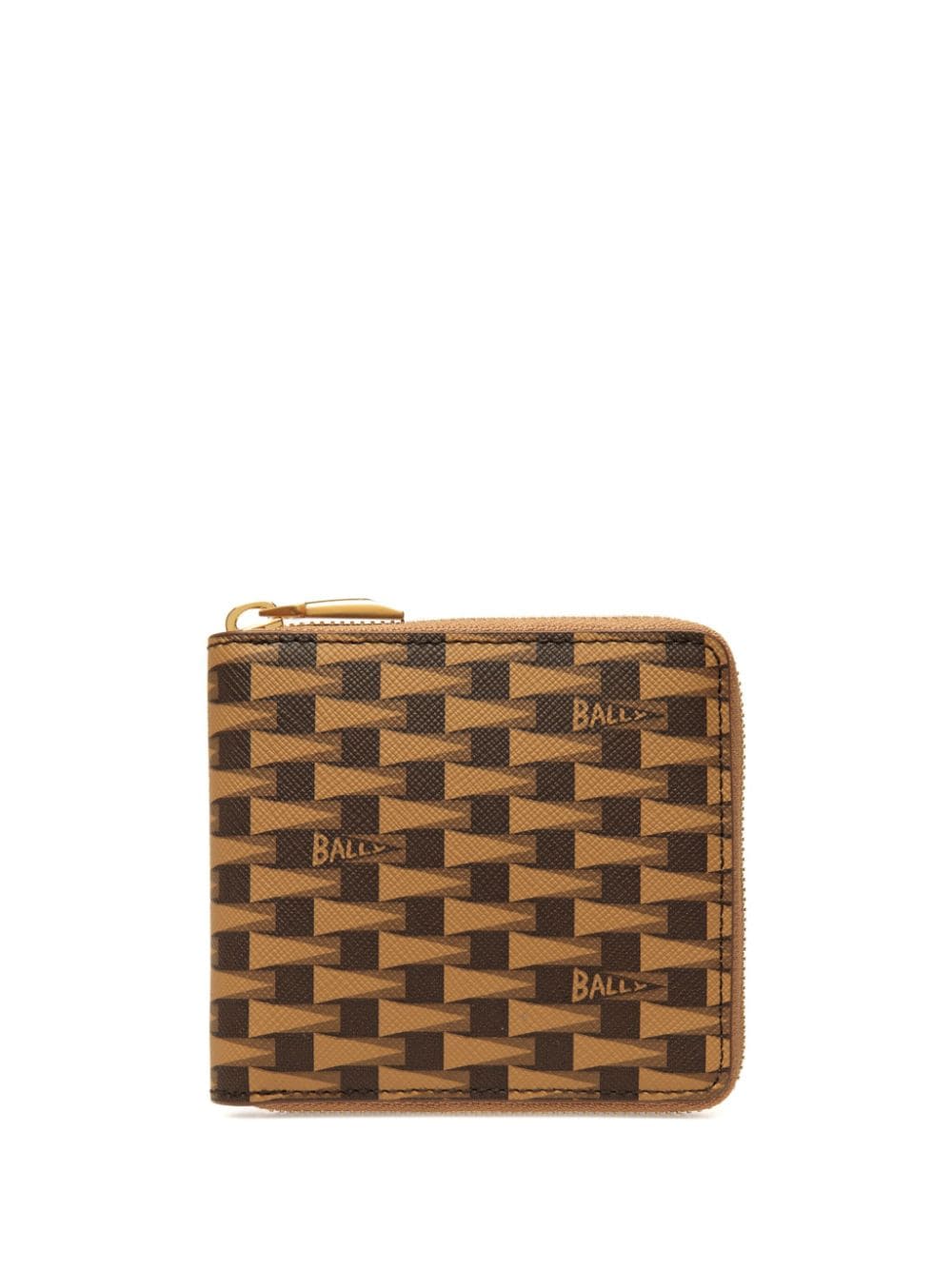 Bally monogram zipped wallet